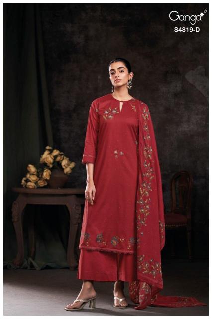 Ganga tirzah 4819 synthetic dress material catalog wholesale